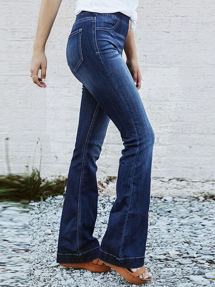 Calça Jeans Justa Feminina De Cintura Média E Cintura Fina Feminina Bellbottoms