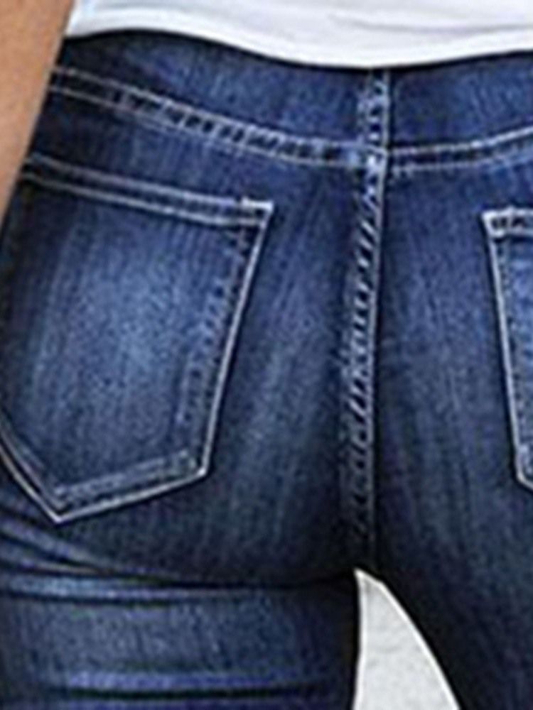 Calça Jeans Justa Feminina De Cintura Média E Cintura Fina Feminina Bellbottoms