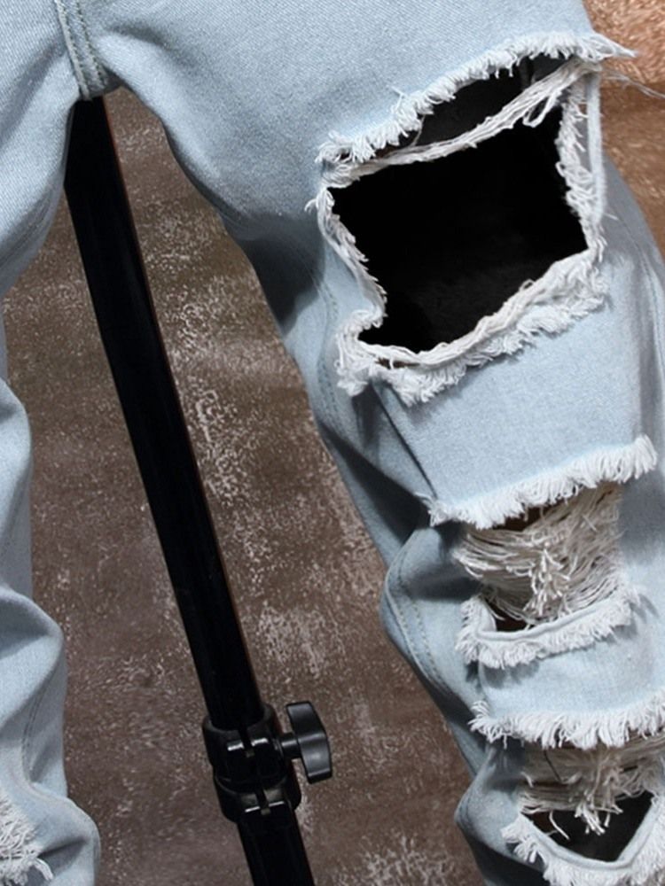 Calça Jeans Justa Masculina Com Zíper De Cintura Média Usada