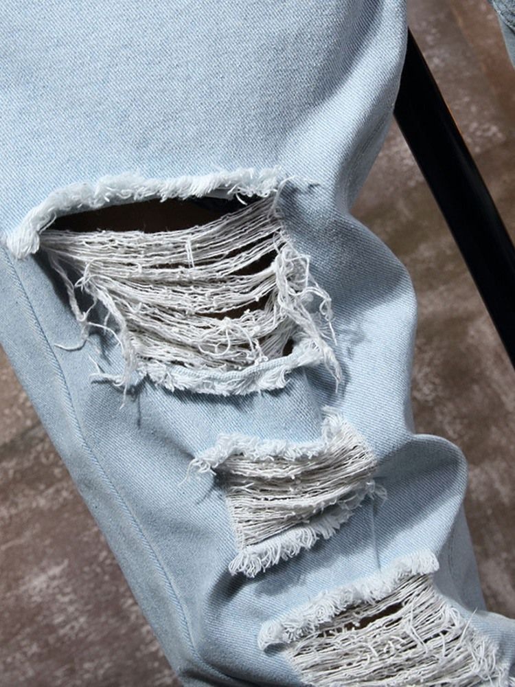 Calça Jeans Justa Masculina Com Zíper De Cintura Média Usada