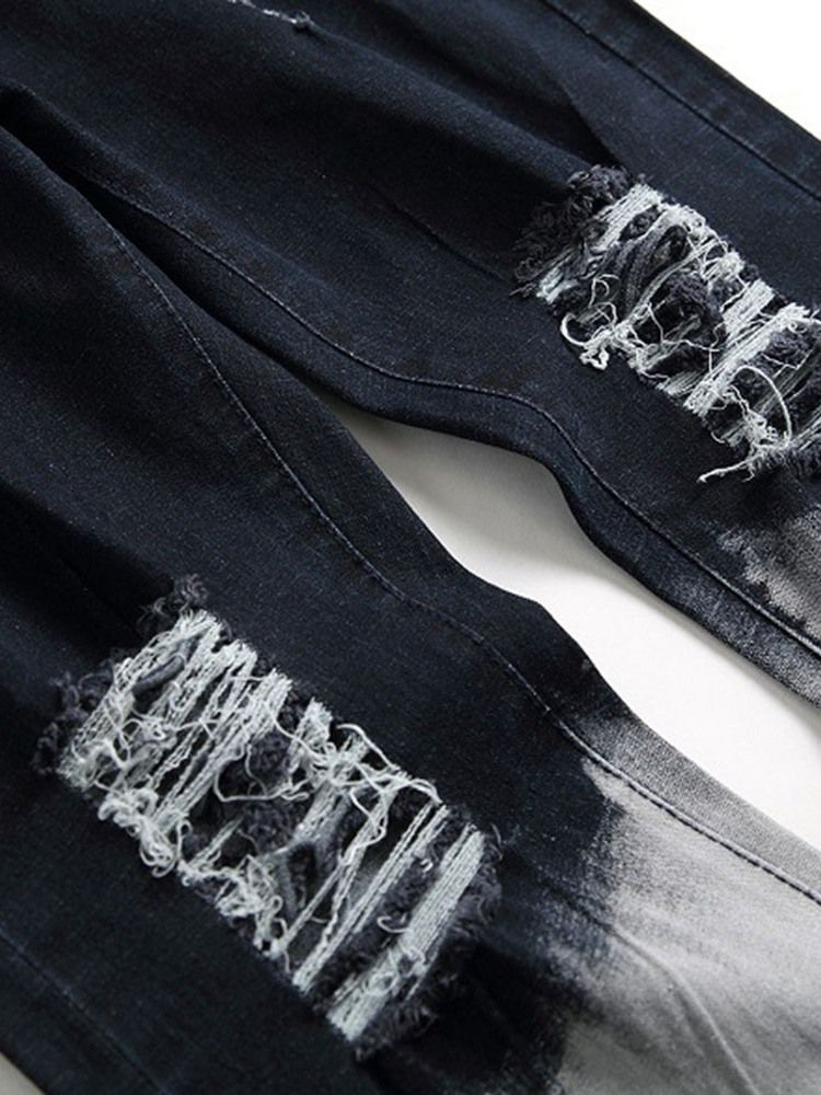 Calça Jeans Masculina Masculina Justa Com Zíper Colorido Usado