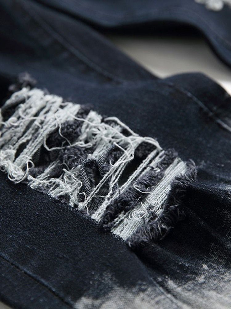 Calça Jeans Masculina Masculina Justa Com Zíper Colorido Usado