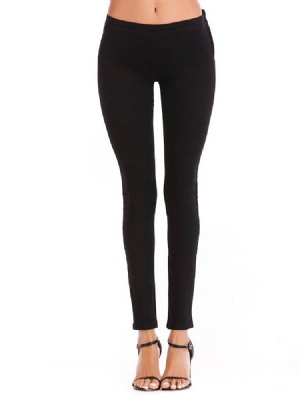 Calça Lápis Feminina Calça Jeans Justa Com Zíper E Cintura Baixa