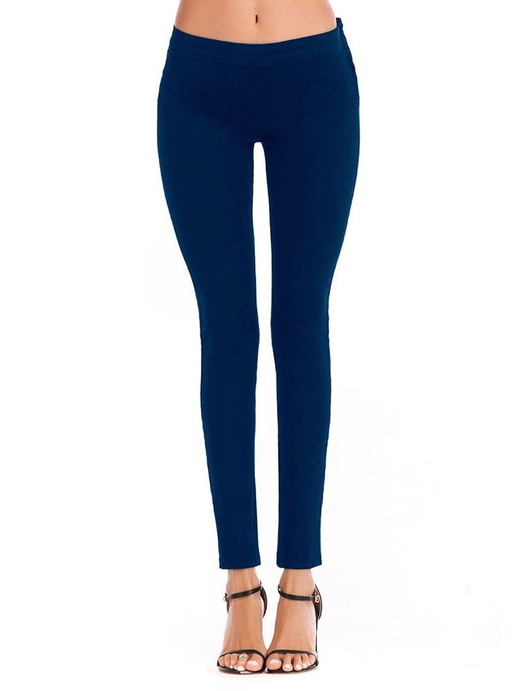 Calça Lápis Feminina Calça Jeans Justa Com Zíper E Cintura Baixa