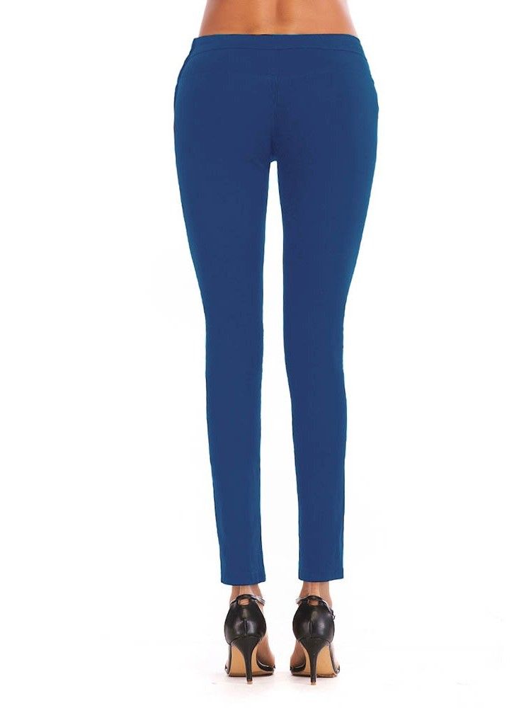 Calça Lápis Feminina Calça Jeans Justa Com Zíper E Cintura Baixa