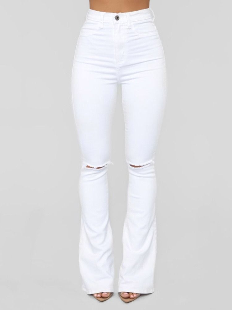 Calças De Ganga Femininas Com Suspensórios Lisos E Finos Bellbottoms