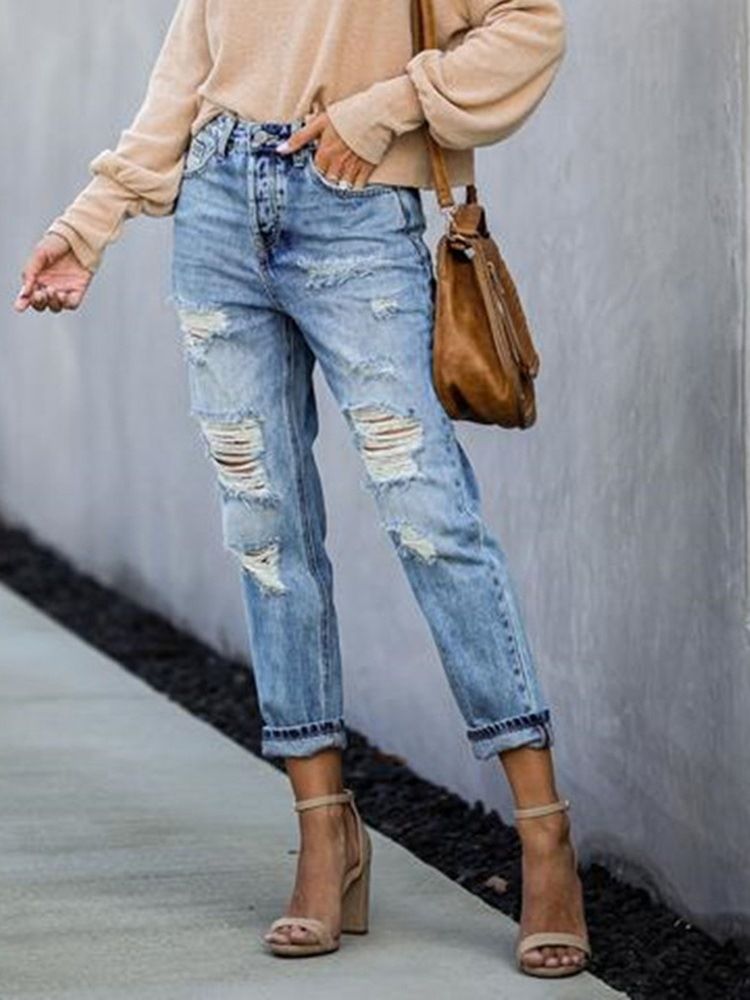 Jeans Femininos Com Cintura Média E Cintura Baixa