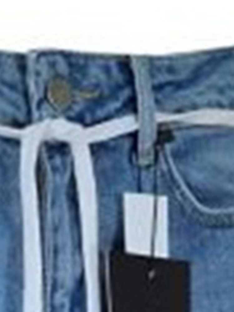 Pocket Mens Jeans De Cintura Média