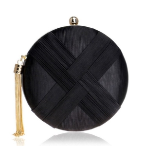 Banquete De Veludo Circular Embreagens Bolsas Noturnas