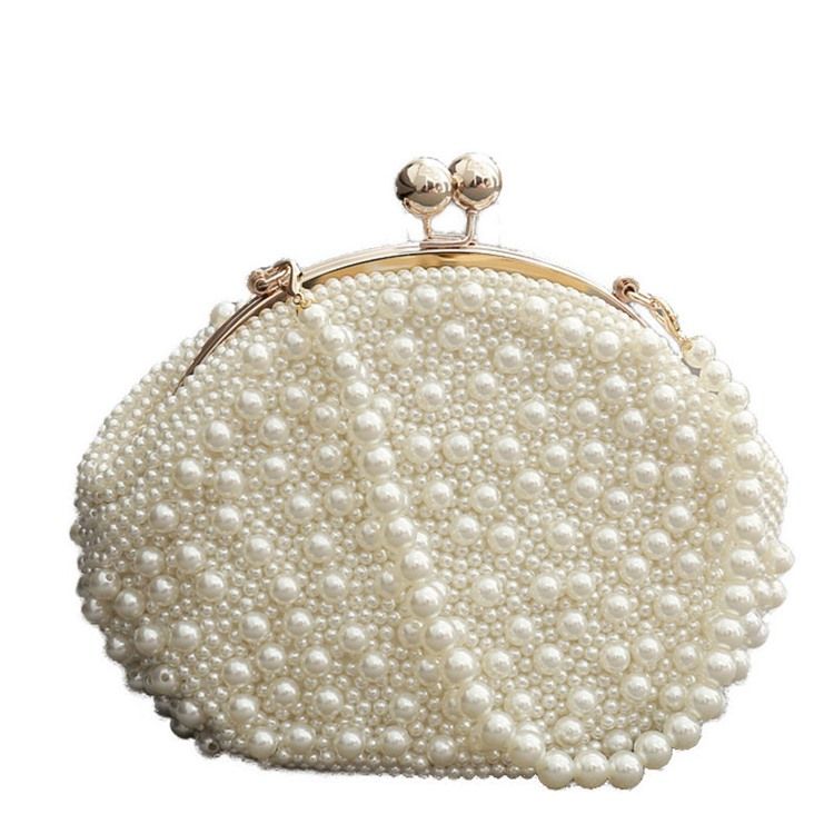 Beads Hasp Versatile Clutiles Evening Bags