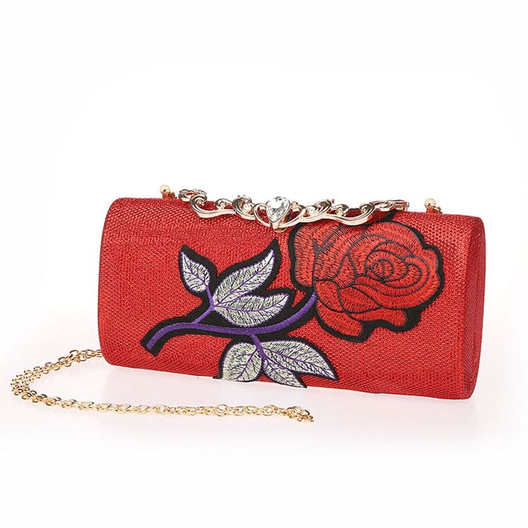 Bolsa Crossbody Com Corrente Com Padrão Floral