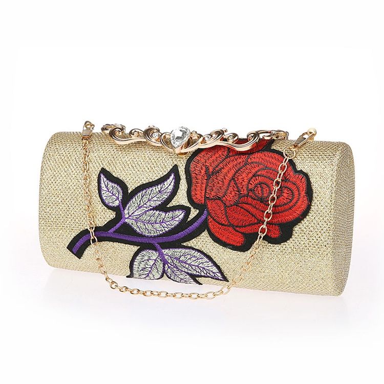 Bolsa Crossbody Com Corrente Com Padrão Floral