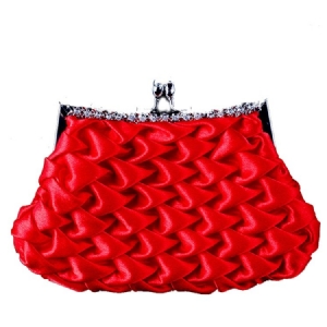 Clutch Feminina Com Hasp Tricotada Em Forma De Concha