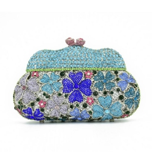 Corrente De Diamante Pu Embreagem Bolsas Noturnas