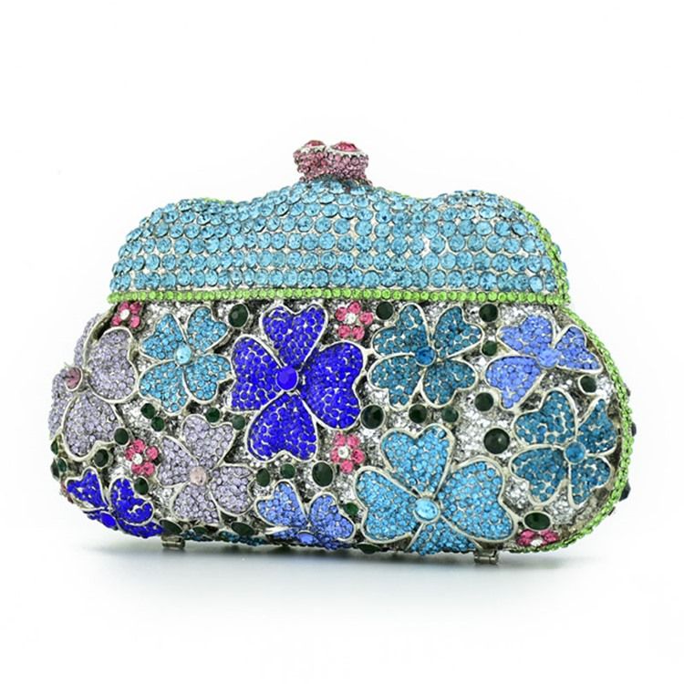 Corrente De Diamante Pu Embreagem Bolsas Noturnas