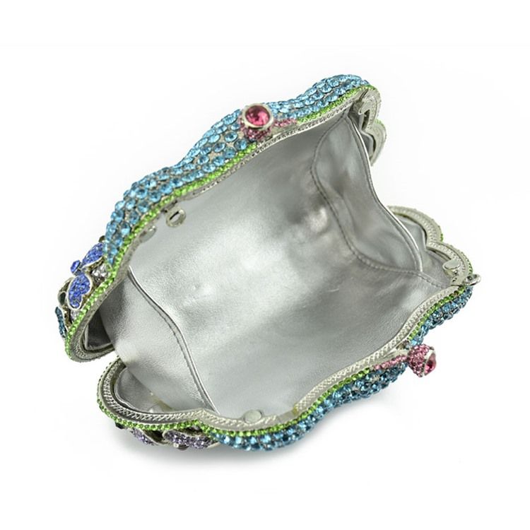 Corrente De Diamante Pu Embreagem Bolsas Noturnas