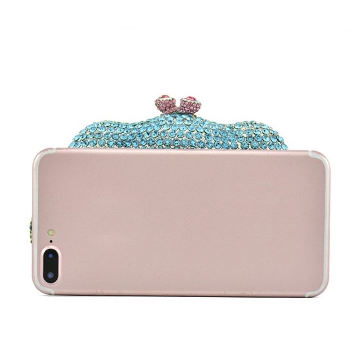 Corrente De Diamante Pu Embreagem Bolsas Noturnas