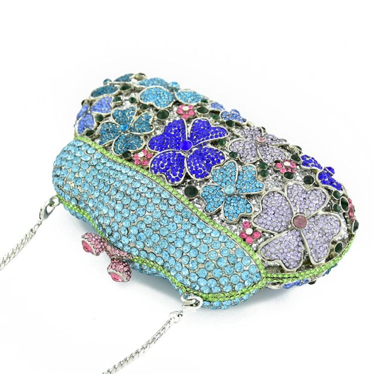 Corrente De Diamante Pu Embreagem Bolsas Noturnas