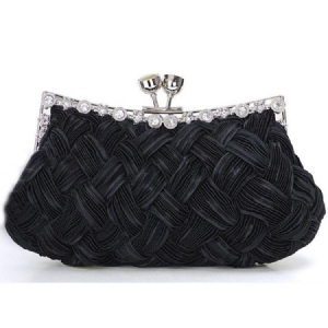 Elegante Bolsa De Strass De Cetim Para Noite De Núpcias (7 Cores)