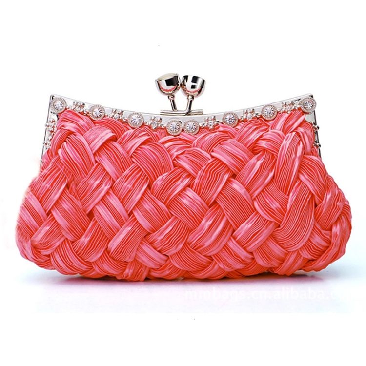 Elegante Bolsa De Strass De Cetim Para Noite De Núpcias (7 Cores)