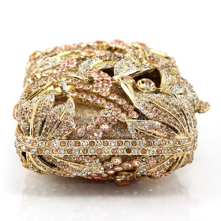 Embreagem Em Relevo De Strass Estilo Luxuoso