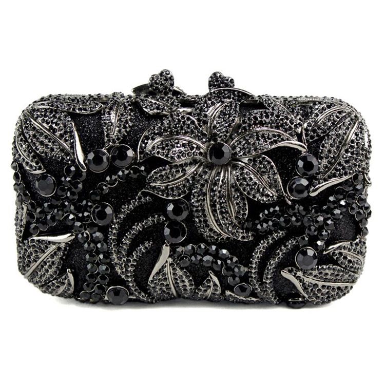 Embreagem Em Relevo De Strass Estilo Luxuoso