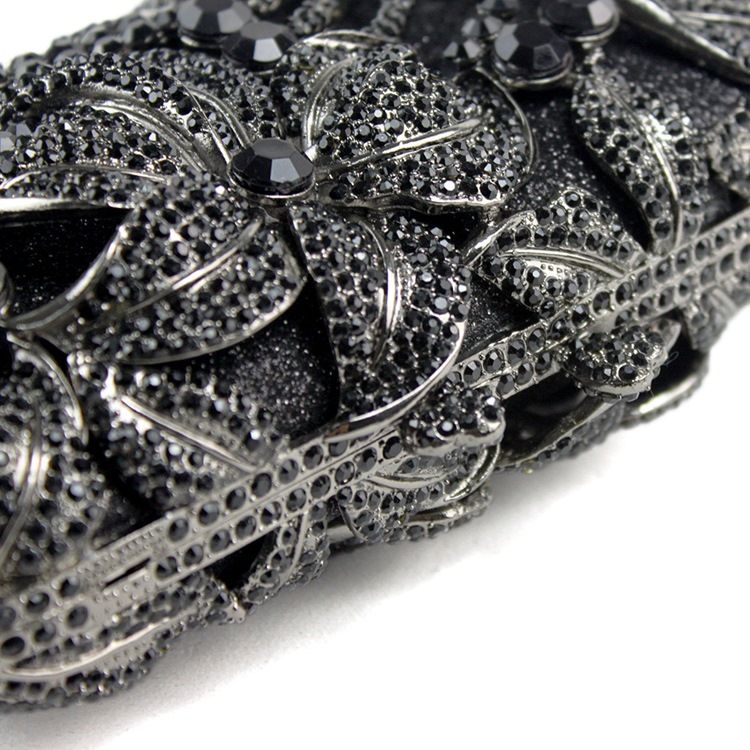 Embreagem Em Relevo De Strass Estilo Luxuoso