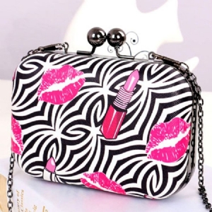 Embreagem Noturna Zebra Stripe Decorated