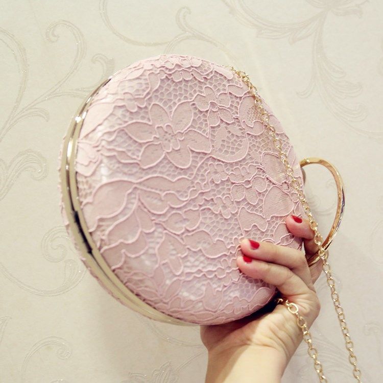 Mini Bolsa Com Padrão De Renda