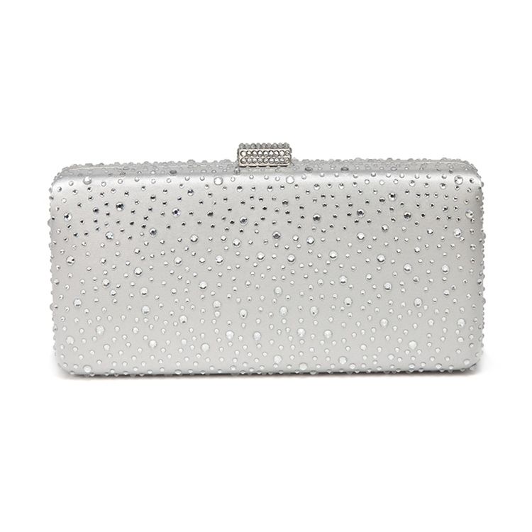 Mini Bolsa Crossbody Com Rhinestone Raindrop Design