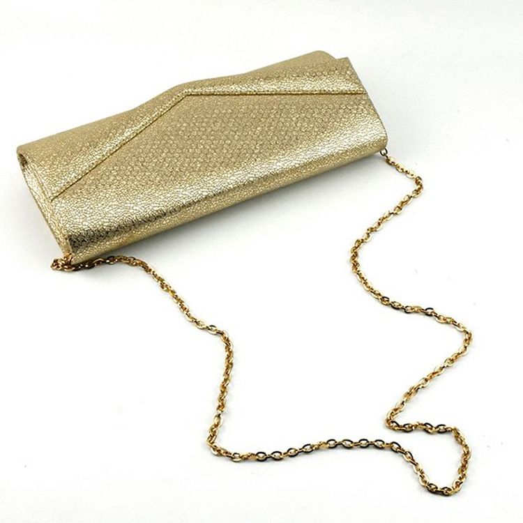 Saco Noturno Com Embreagens Versáteis Retângulo Com Envelope Dourado