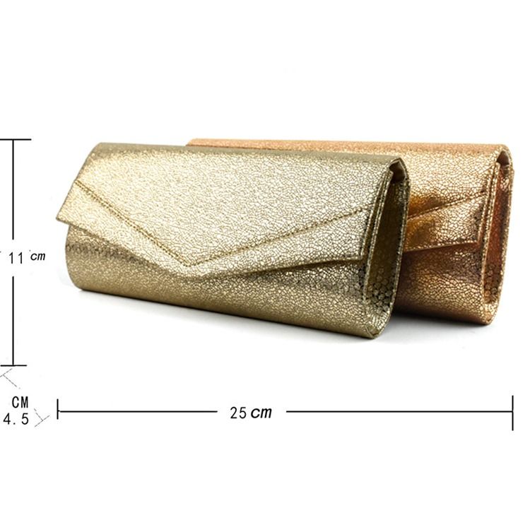 Saco Noturno Com Embreagens Versáteis Retângulo Com Envelope Dourado