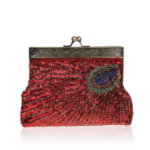 Vintage Peacock Pattern Mulheres Clutch