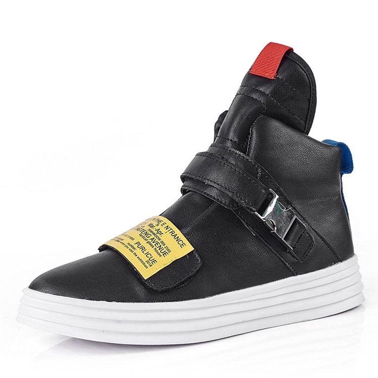 Color Block High-cut Top Tênis Masculino Para Skate