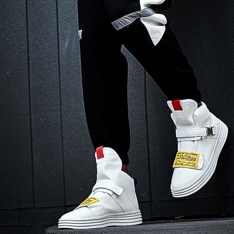 Color Block High-cut Top Tênis Masculino Para Skate