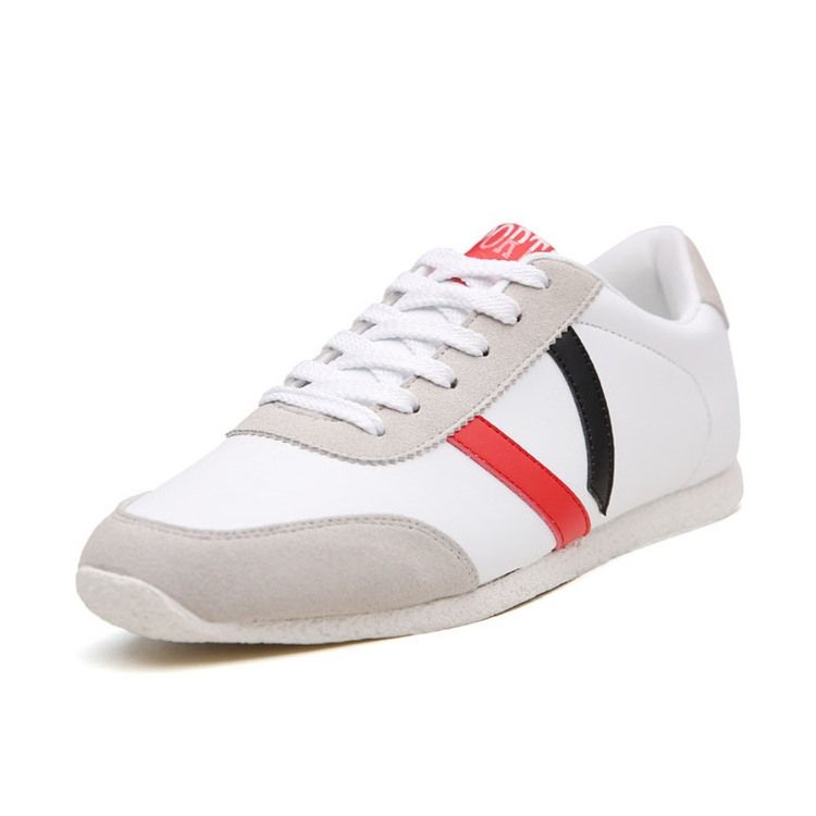 Pu Color Block Lace-up Tênis Casual Masculino