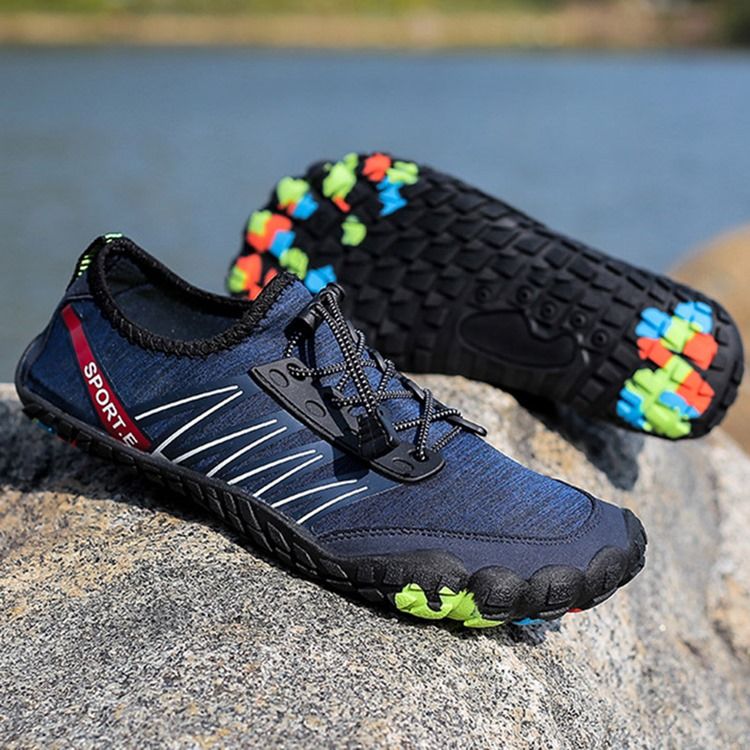 Sapatilhas Aquáticas Masculinas Em Patchwork De Retalhos De Spandex