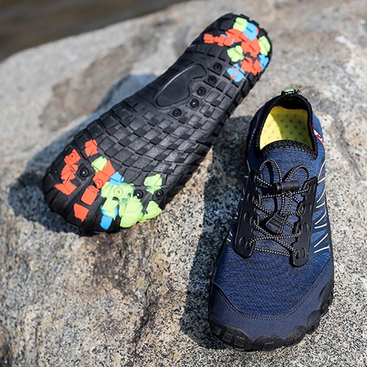 Sapatilhas Aquáticas Masculinas Em Patchwork De Retalhos De Spandex