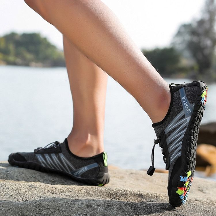 Sapatilhas Aquáticas Masculinas Em Patchwork De Retalhos De Spandex