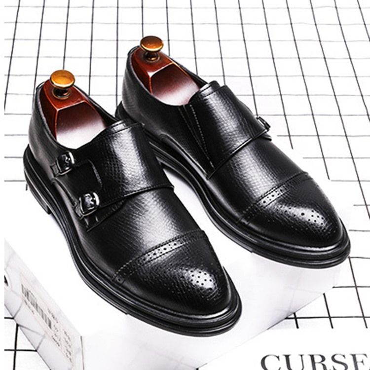 Sapatos Sociais De Corte Baixo Lisos E Deslizantes Para Homens