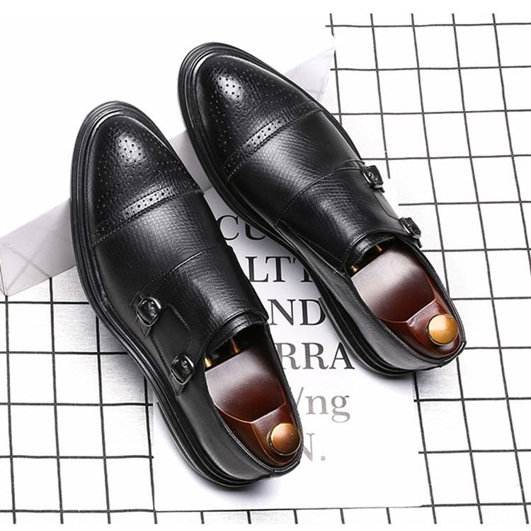 Sapatos Sociais De Corte Baixo Lisos E Deslizantes Para Homens