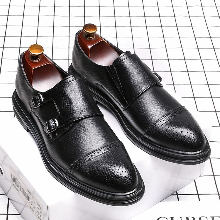 Sapatos Sociais De Corte Baixo Lisos E Deslizantes Para Homens