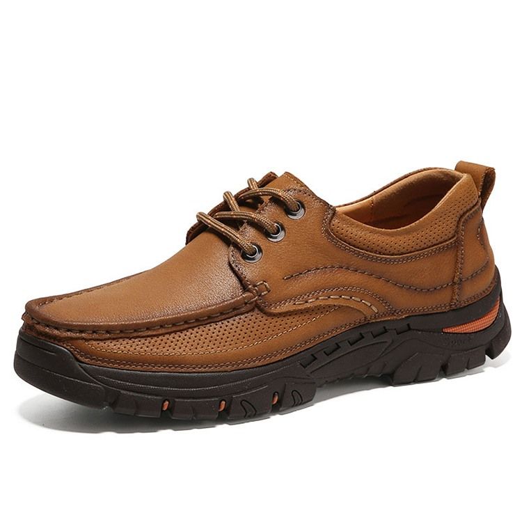Sapatos De Trabalho Masculinos Simples Deslizantes E Decotados Na Parte Superior Redonda Do Dedo Do Pé Redondo