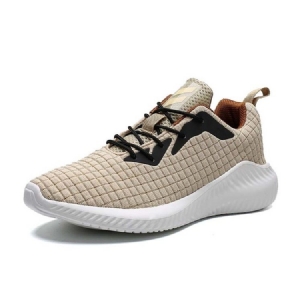 Tênis De Ar Livre Masculino Flyknit Color Block Lace-up