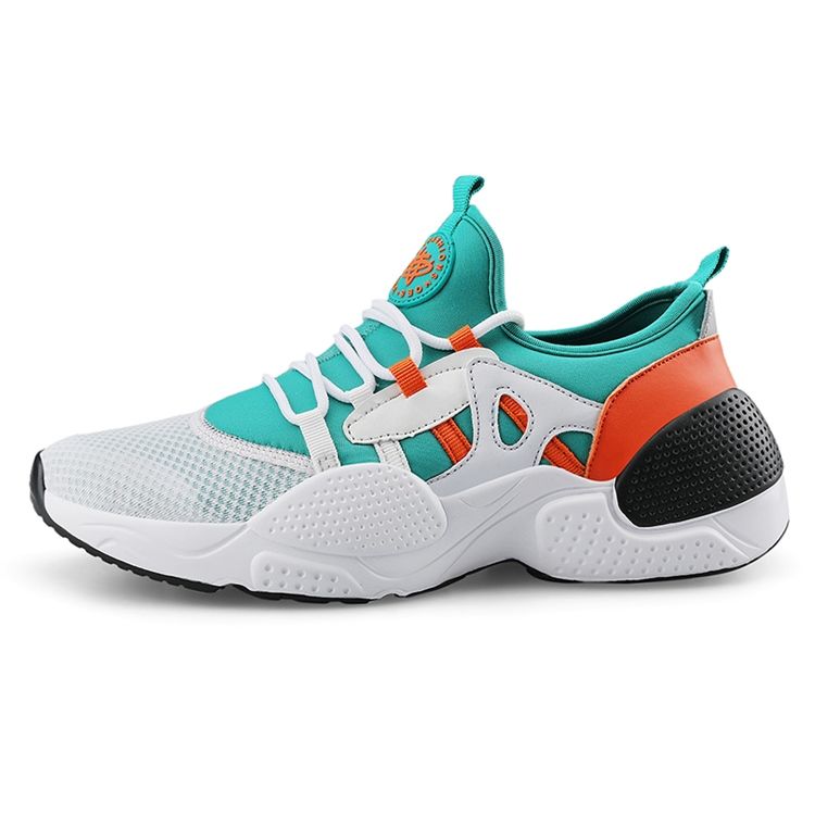 Tênis De Corrida De Malha Masculina Com Cadarço Colorido