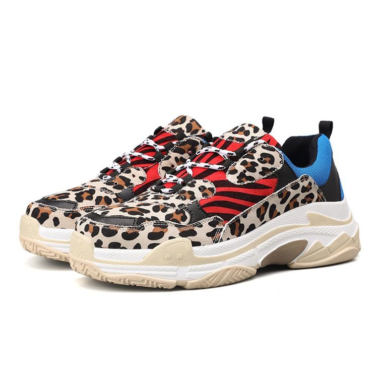Tênis Masculino Com Estampa De Leopardo Decotado Superior Com Cordões