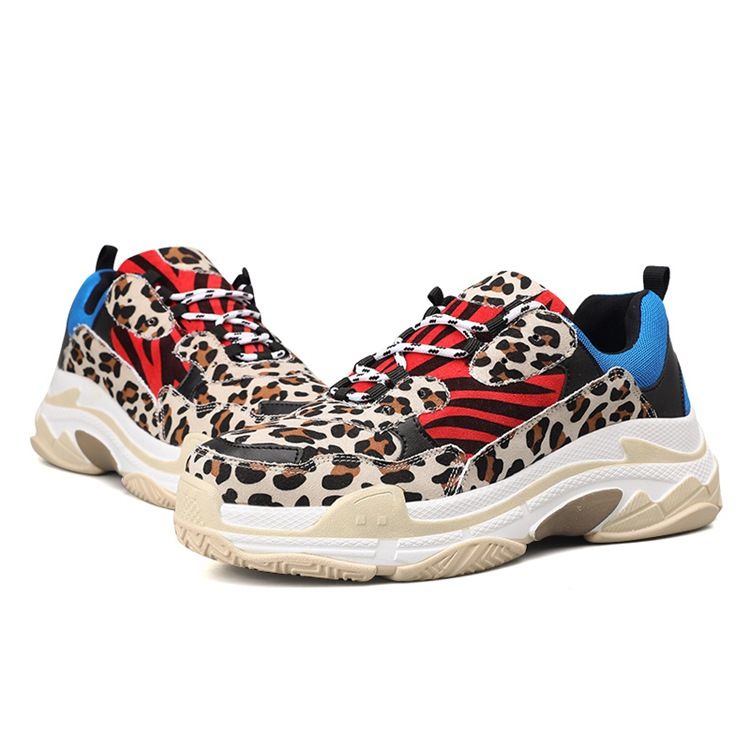 Tênis Masculino Com Estampa De Leopardo Decotado Superior Com Cordões