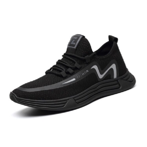 Tênis Masculino Flyknit Color Block Decotado Na Parte Superior Com Cordões