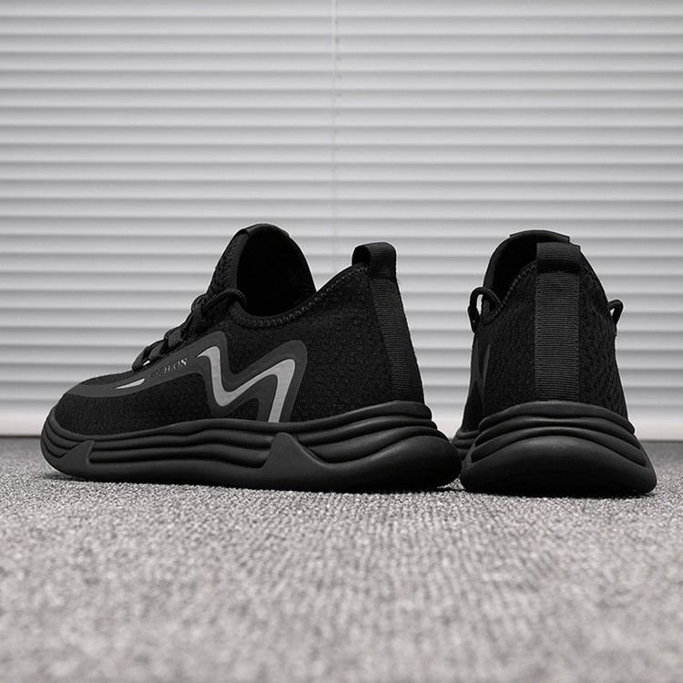 Tênis Masculino Flyknit Color Block Decotado Na Parte Superior Com Cordões