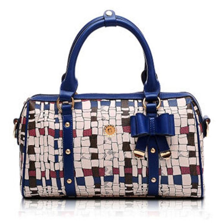 Bolsa Com Decoração Geométrica Colorida Para Bowknot